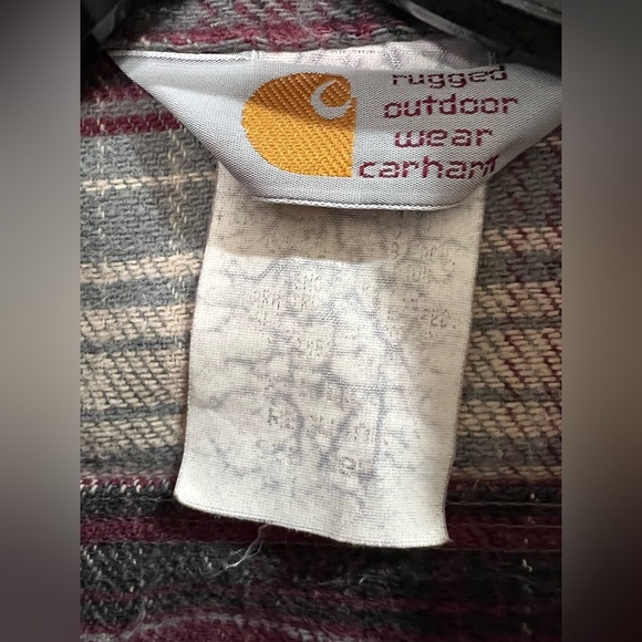 Vintage Rugged Outdoor Carhartt Plaid Button Down XL Union Made in USA - Picture 5 of 6